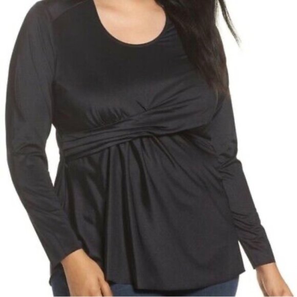 Melissa McCarthy Seven7 Tops - Melissa McCarthy Seven7 Black Blouse